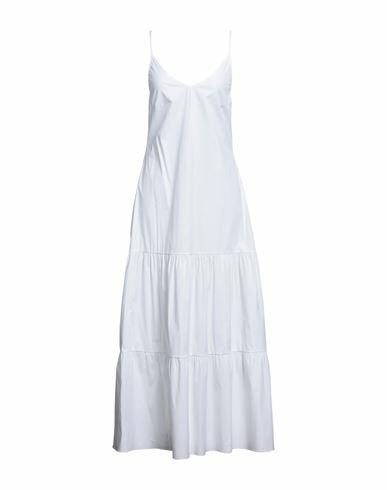 Carla G. Woman Maxi dress White Cotton, Polyamide, Elastane Cover