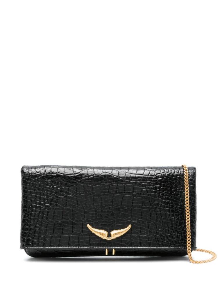 Zadig&Voltaire Goossens Rock embossed clutch bag - Black Cover