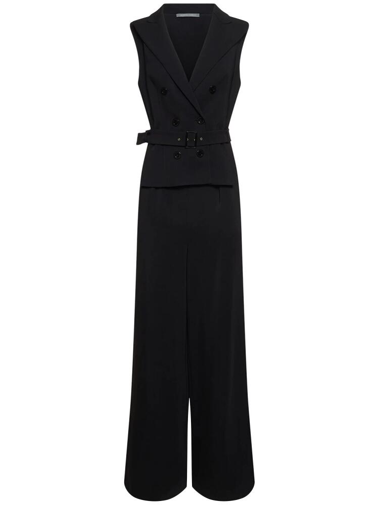 ALBERTA FERRETTI Sleeveless Stretch Cady Jumpsuit Cover