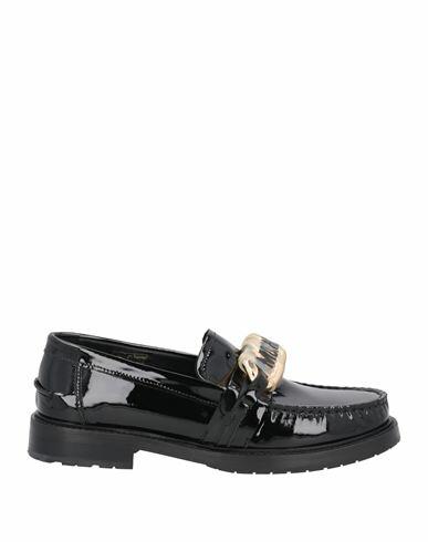 Moschino Woman Loafers Black Soft Leather Cover