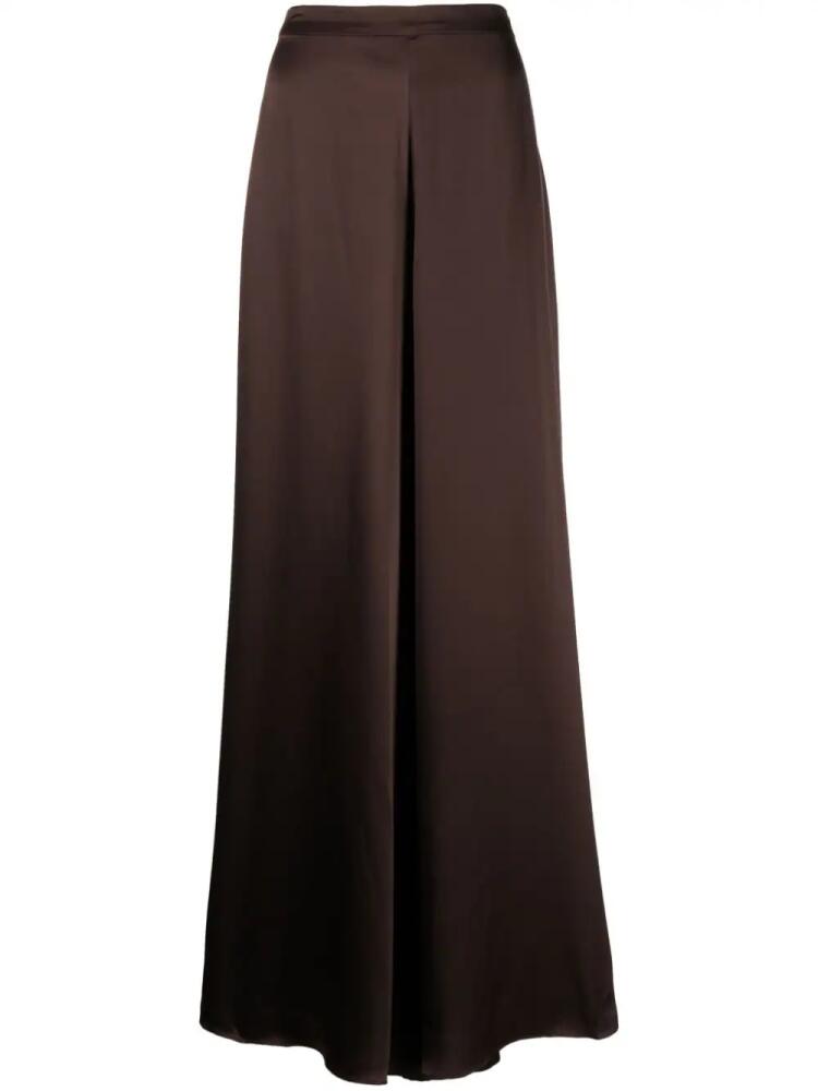 VOZ high-waist silk palazzo trousers - Brown Cover