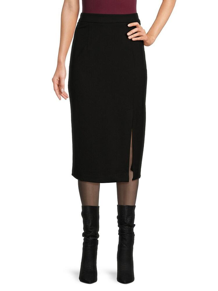 T Tahari Women's Midi Pencil Skirt - Black Cover