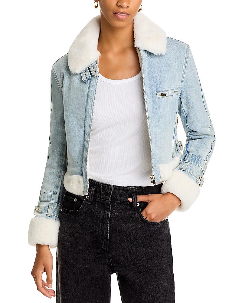 Generation Love Jude Faux Fur Trim Denim Jacket Cover