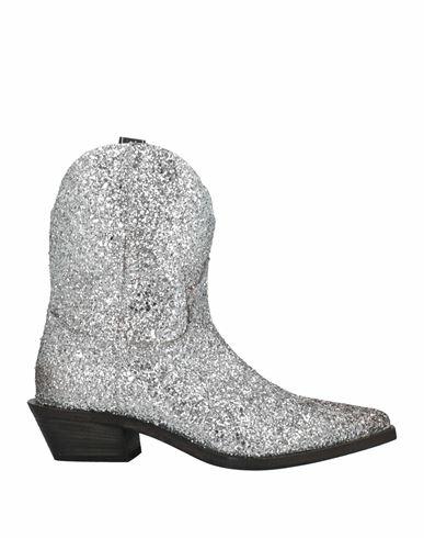 Lemaré Woman Ankle boots Silver Textile fibers Cover