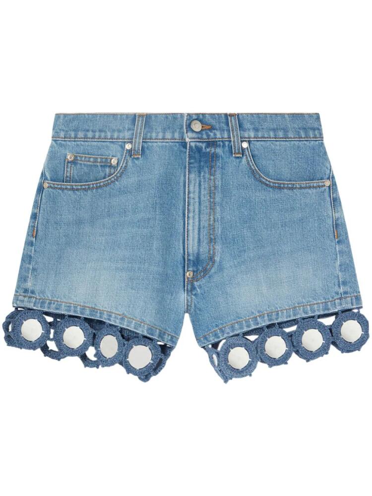 Stella McCartney Summer Mirrors high-waisted denim shorts - Blue Cover