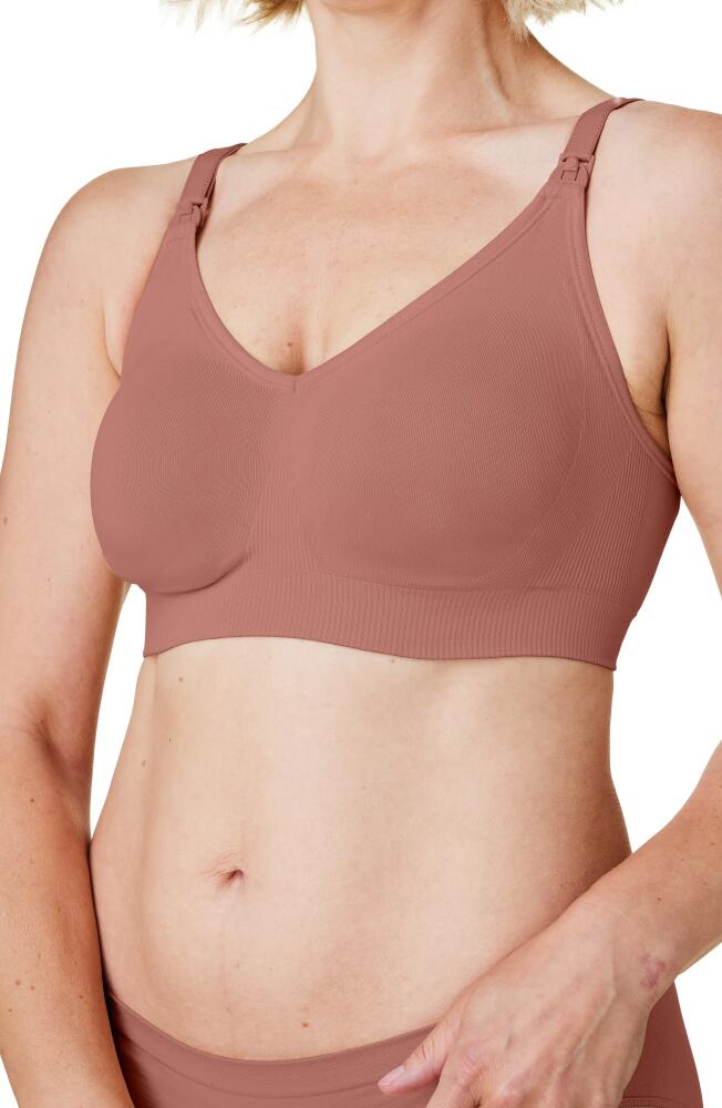 Bravado Designs Body Silk Seamless Recycled Nylon Blend Wireless Maternity/Nursing Bra in Rose Clay Cover