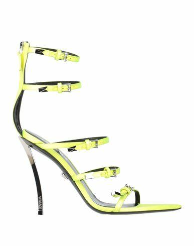 Versace Woman Sandals Yellow Textile fibers Cover