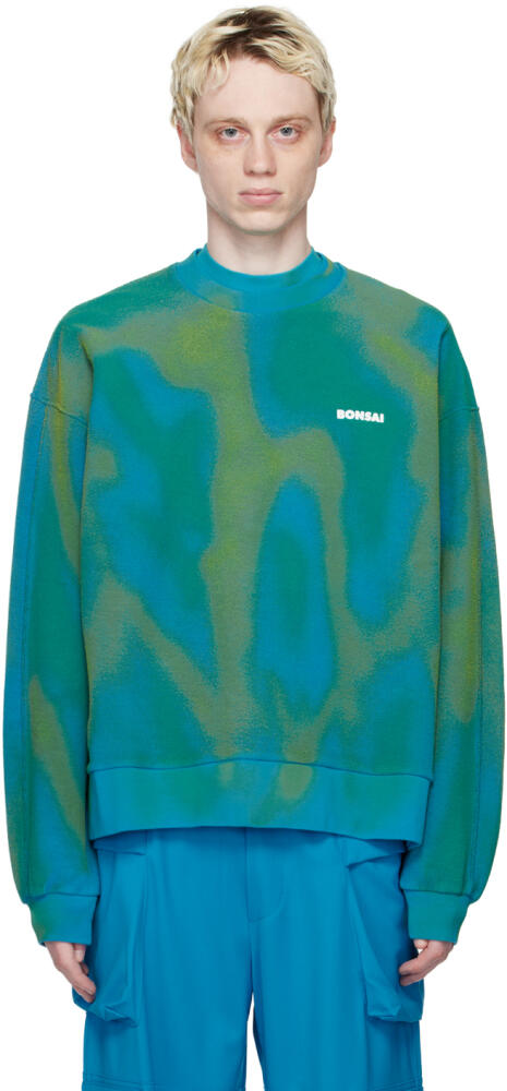 Bonsai Blue & Green Dyed Sweatshirt Cover