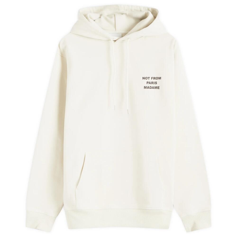 Drôle de Monsieur Men's Not Form Paris Madame Slogan Hoodie in Mastic Cover