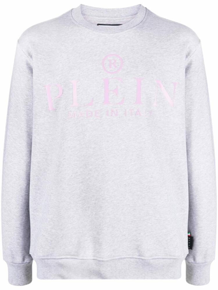 Philipp Plein logo-print cotton sweatshirt - Grey Cover