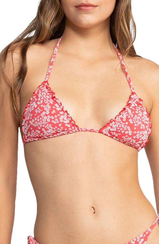 Roxy Margarita Mini Tiki Triangle Bikini Top in Hibiscus Margarita Cover