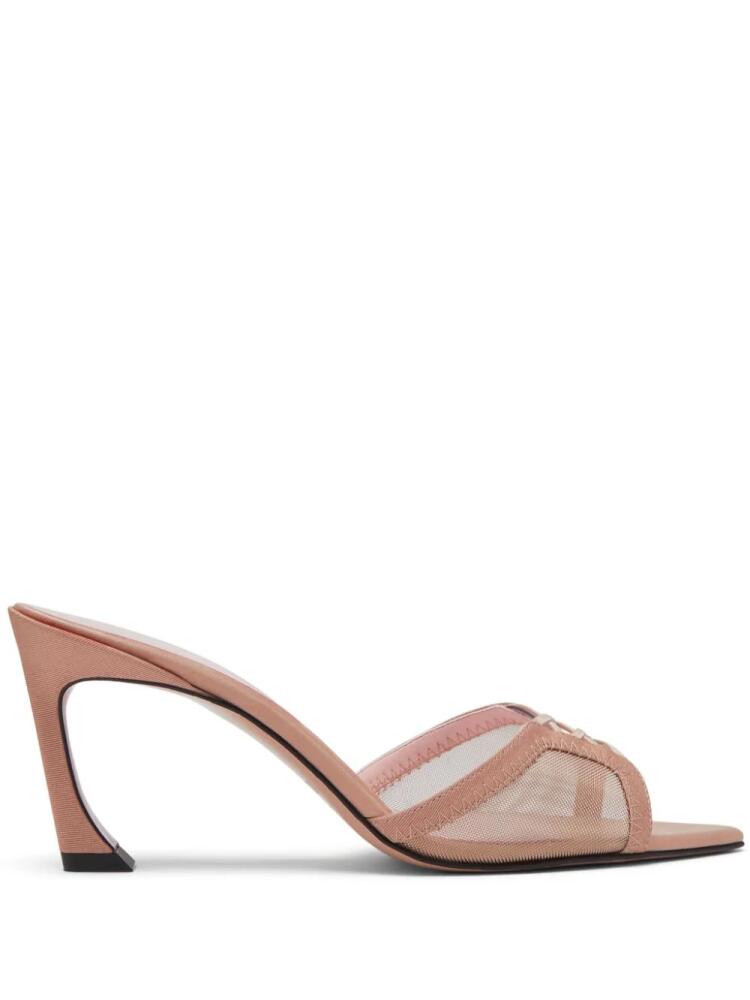 Pīferi Lotta 70mm mesh mules - Neutrals Cover