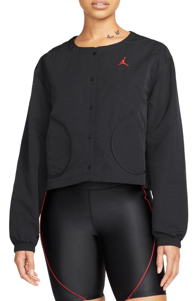 Jordan Essentials Flight Jacket in Black/Gym Red Cover