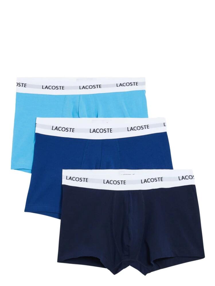 Lacoste logo boxers (set of three) - Blue Cover