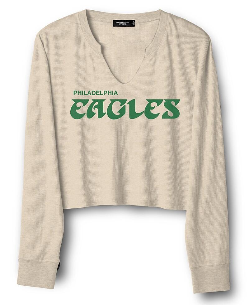 Junk Food Clothing Women's Nfl Philadelphia Eagles Sunday Cropped Thermal Cover