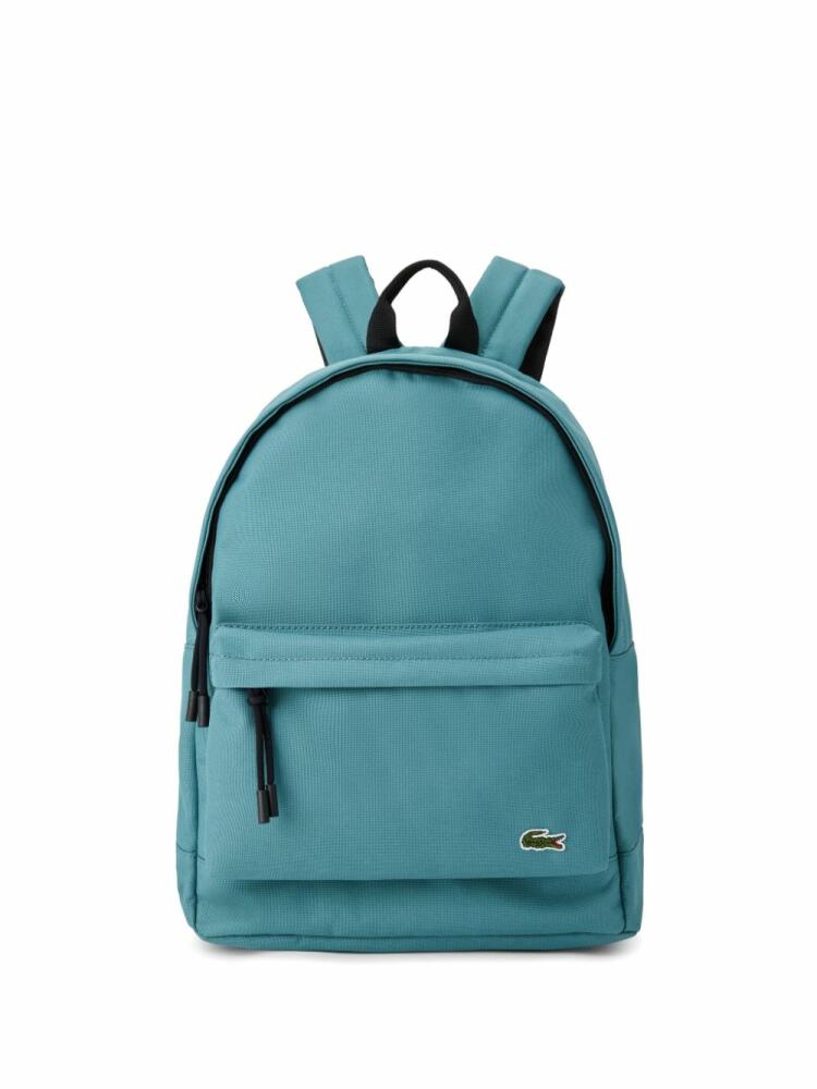 Lacoste logo-appliqué canvas backpack - Blue Cover