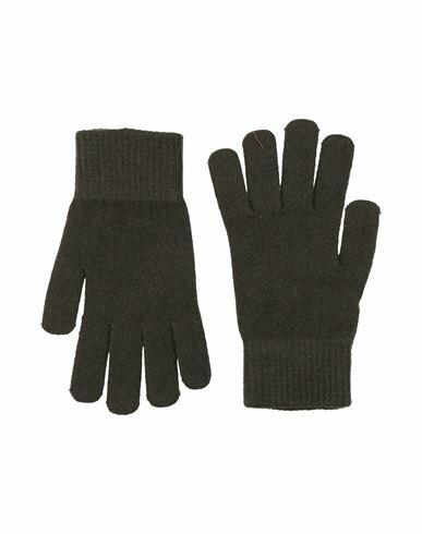 Yves Salomon Woman Gloves Dark green Wool, Cashmere Cover