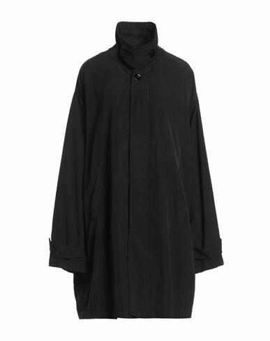 Mm6 Maison Margiela Woman Overcoat & Trench Coat Black Polyamide Cover