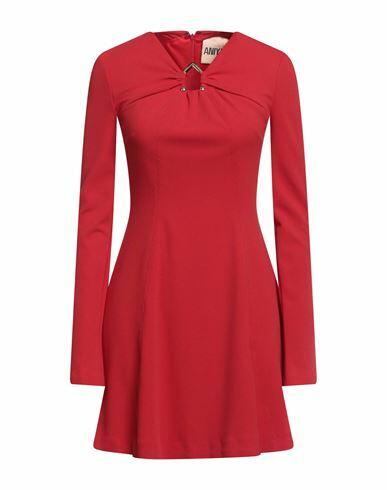 Aniye By Woman Mini dress Red Polyester, Elastane Cover