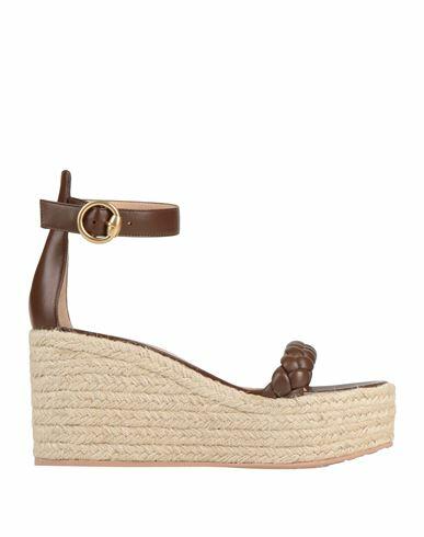 Gianvito Rossi Woman Espadrilles Cocoa Soft Leather Cover