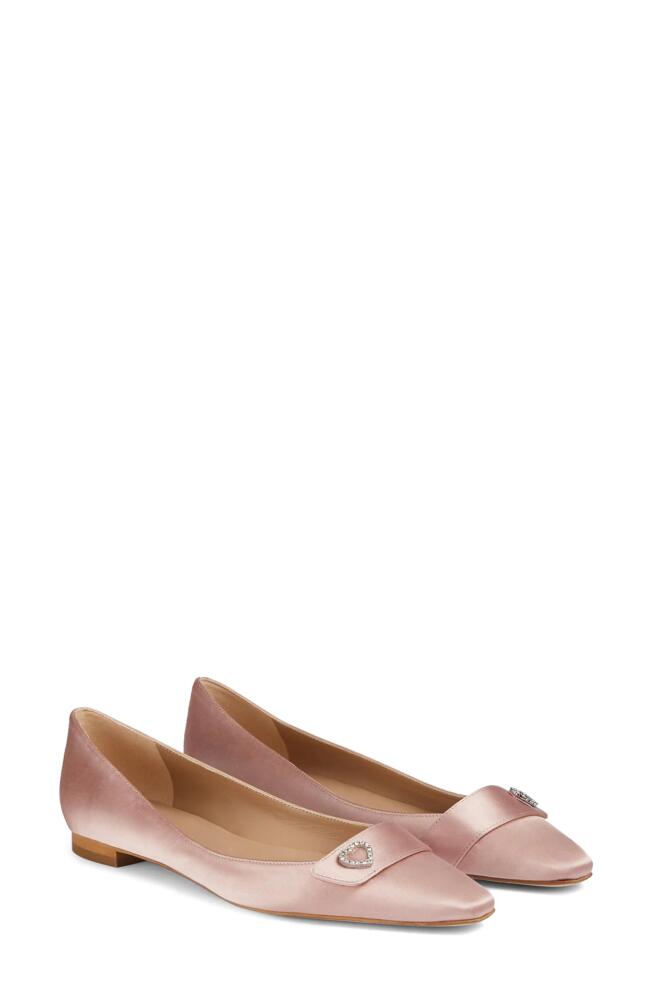 LK Bennett Amore Heart Flat in Blush Cover