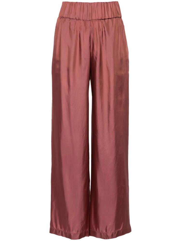 ASPESI straight-leg satin trousers - Pink Cover