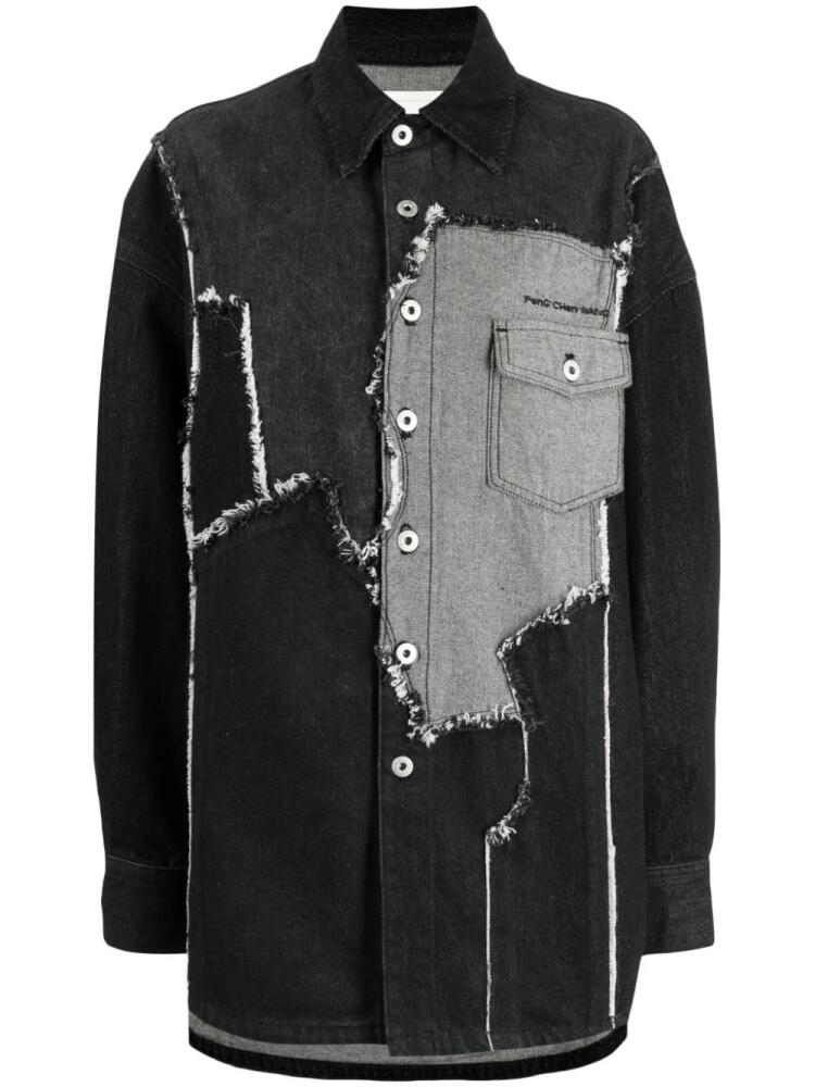 Feng Chen Wang oversized denim shirt - Black Cover