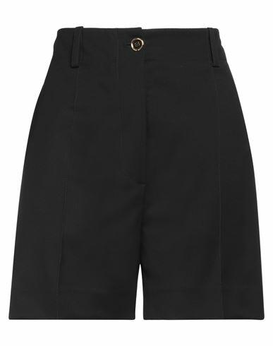 Patou Woman Shorts & Bermuda Shorts Black Virgin Wool, Elastane Cover