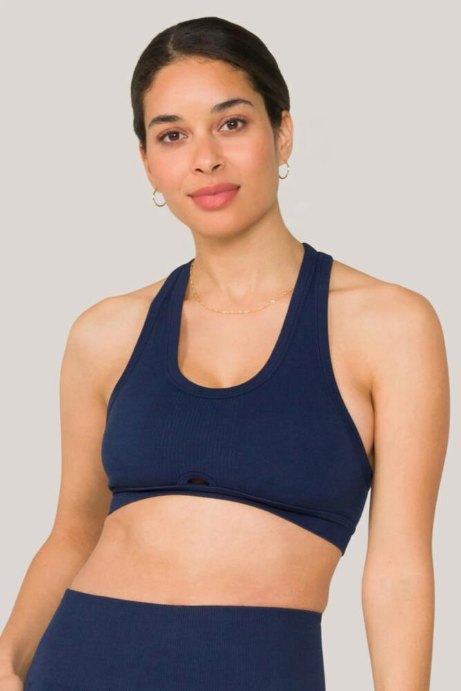 ALALA Barre Racer Bra in Navy Cover