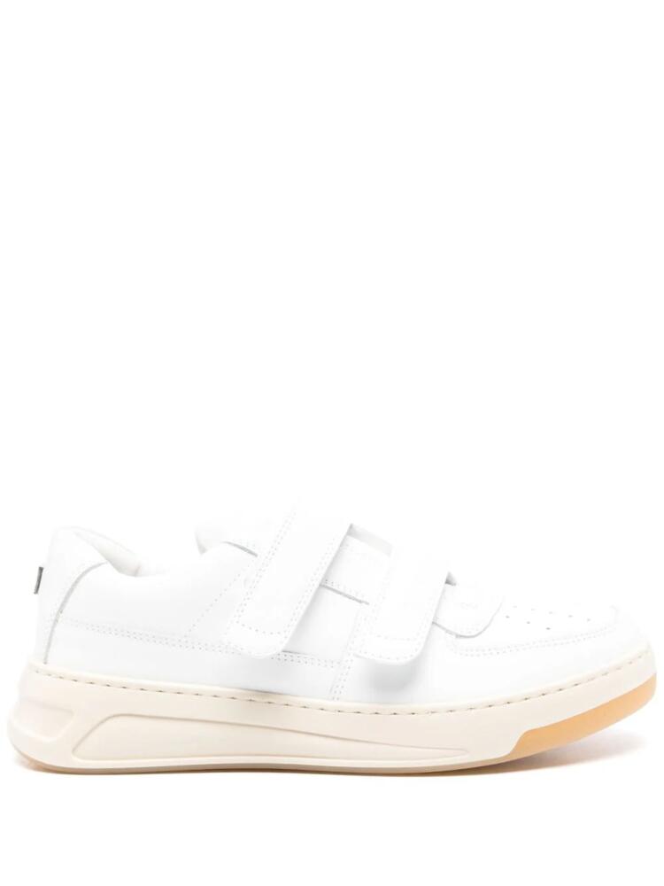 Acne Studios logo-plaque leather sneakers - White Cover