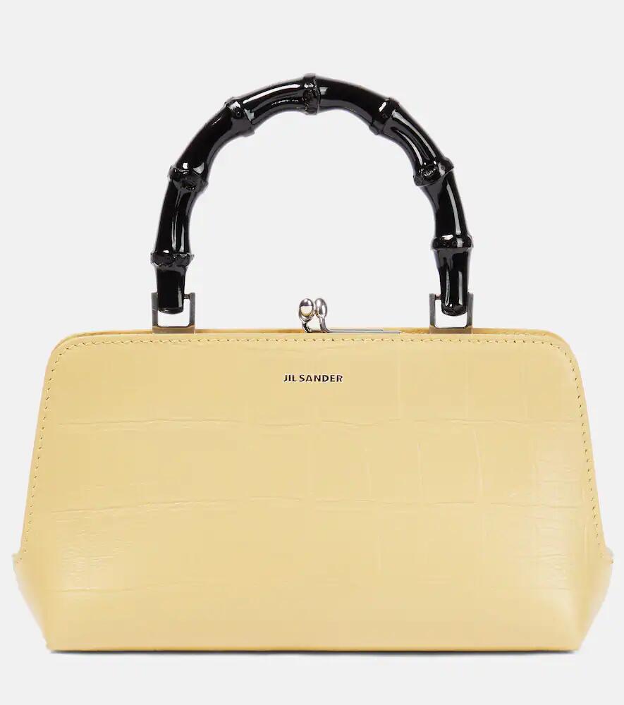 Jil Sander Mini croc-embossed leather crossbody bag Cover