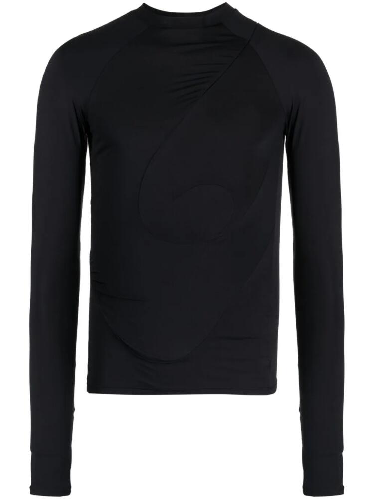 Post Archive Faction zip-detail long-sleeve T-shirt - Black Cover