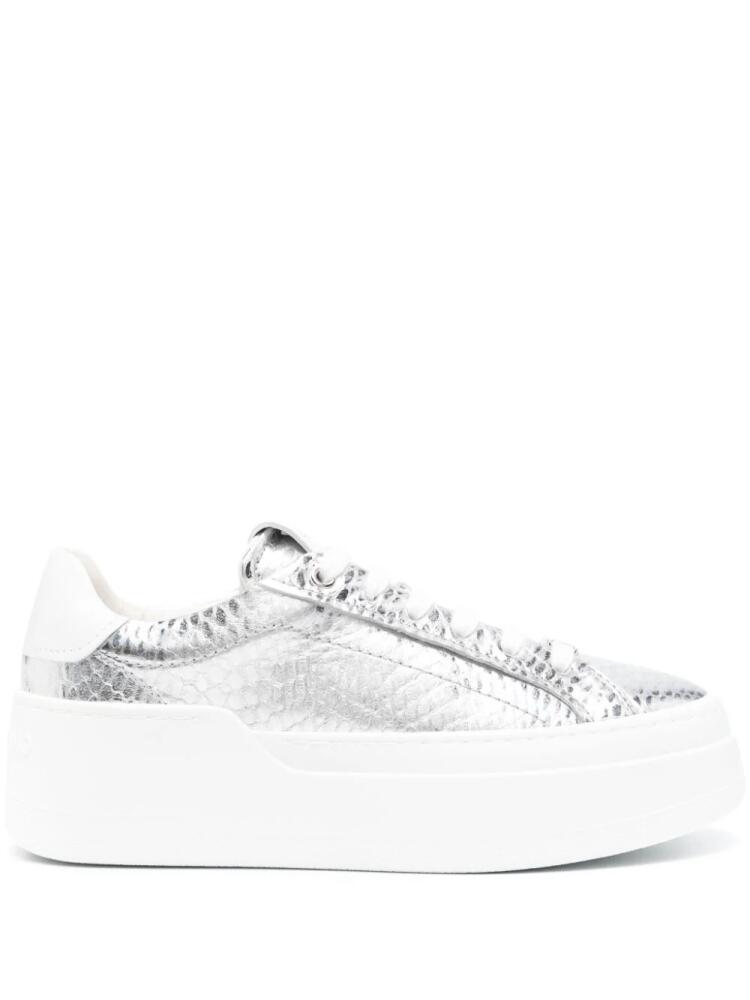 Ferragamo Wedge metallic plaftorm sneakers - Silver Cover