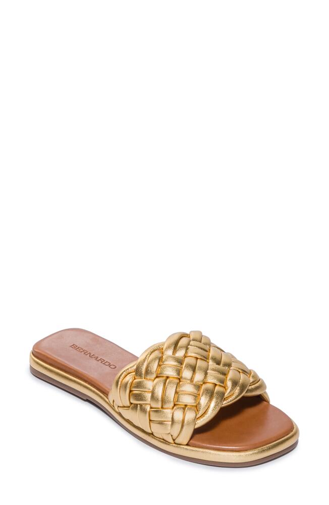 Bernardo Footwear Troy Slide Sandal in Gold Cover