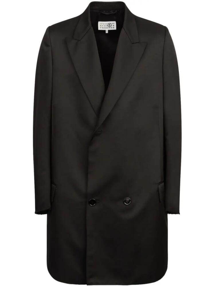 MM6 Maison Margiela peak-lapel double-breasted coat - Black Cover