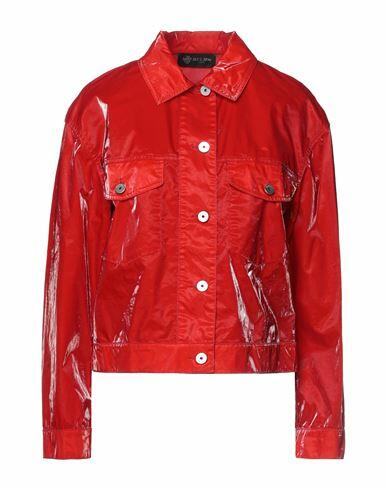 Mr & Mrs Italy Woman Jacket Red Polyurethane, Cotton Cover