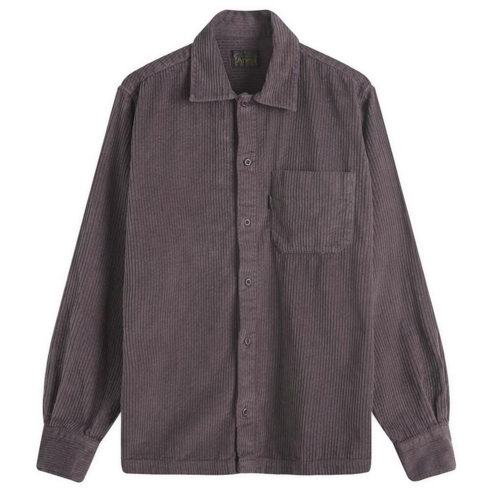 Aries Men's Corduroy Uniform Shirt in Slate Cover