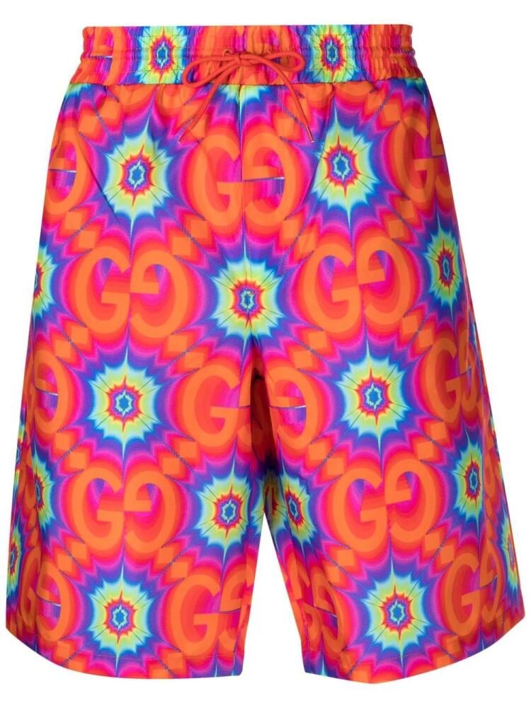 Gucci GG-pattern swim shorts - Orange Cover