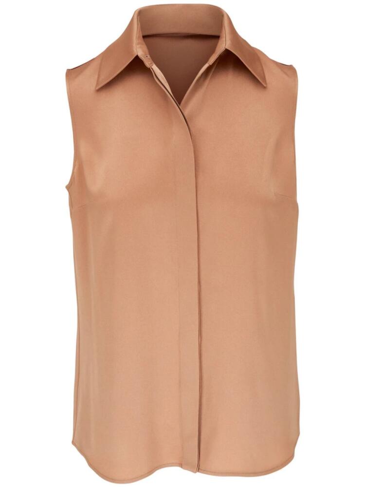 Michael Kors sleeveless satin shirt - Neutrals Cover