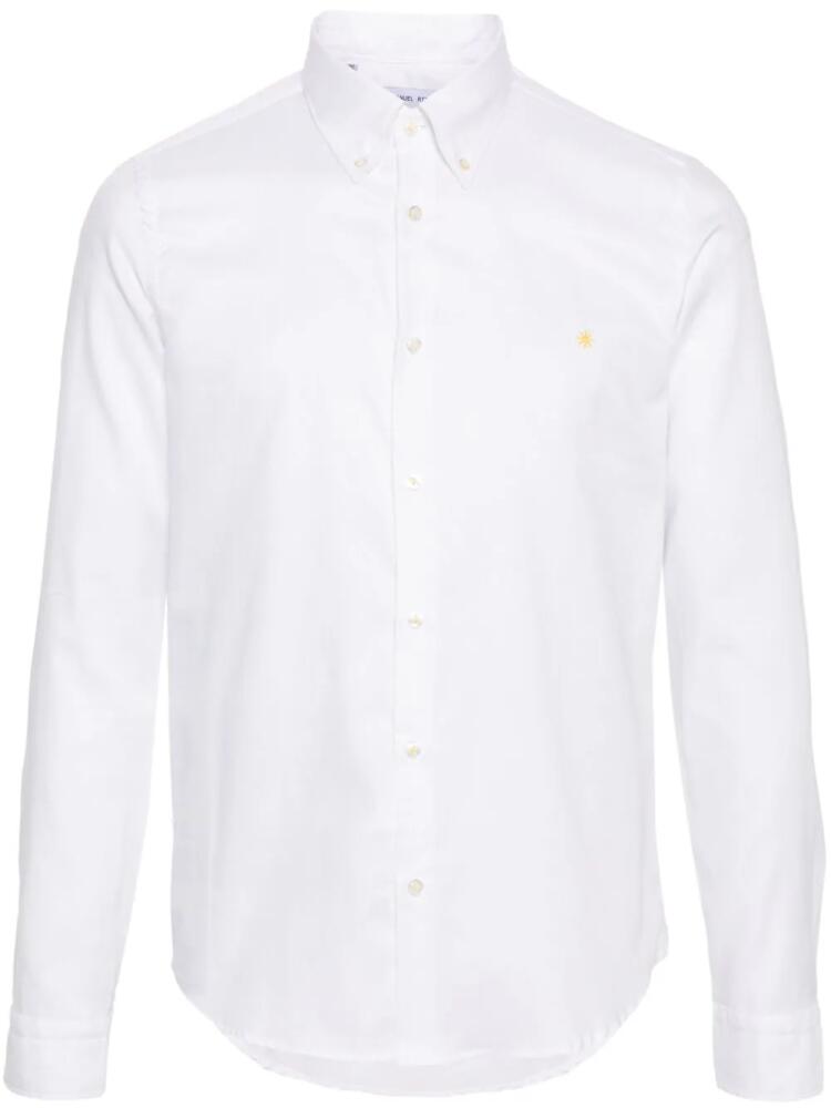 Manuel Ritz logo-embroidered cotton shirt - White Cover