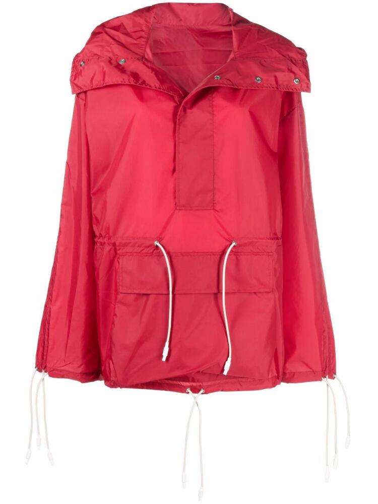 Sunnei drawstring hooded pullover jacket - Red Cover