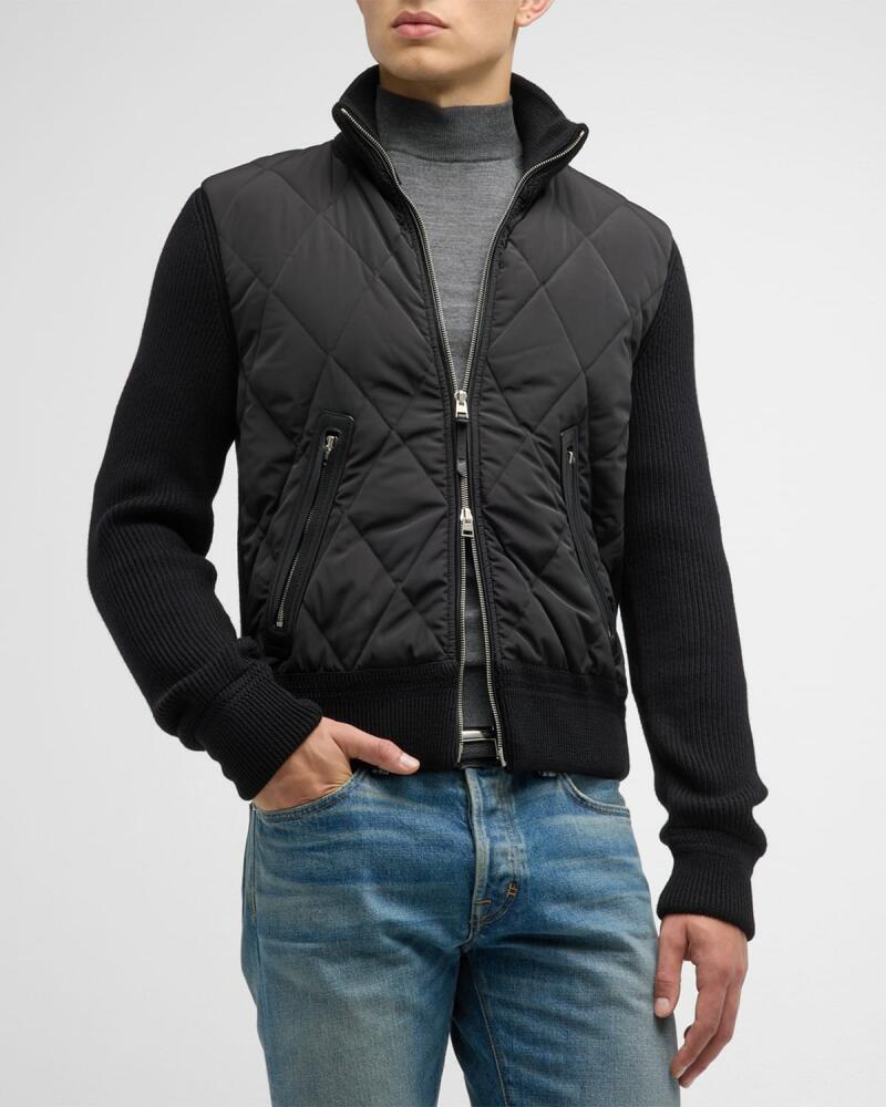 TOM FORD Men's Quilted Knit Blouson Jacket Cover