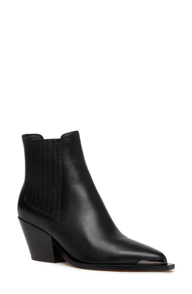 PAIGE Lyra Pointed Toe Chelsea Boot in Black Cover