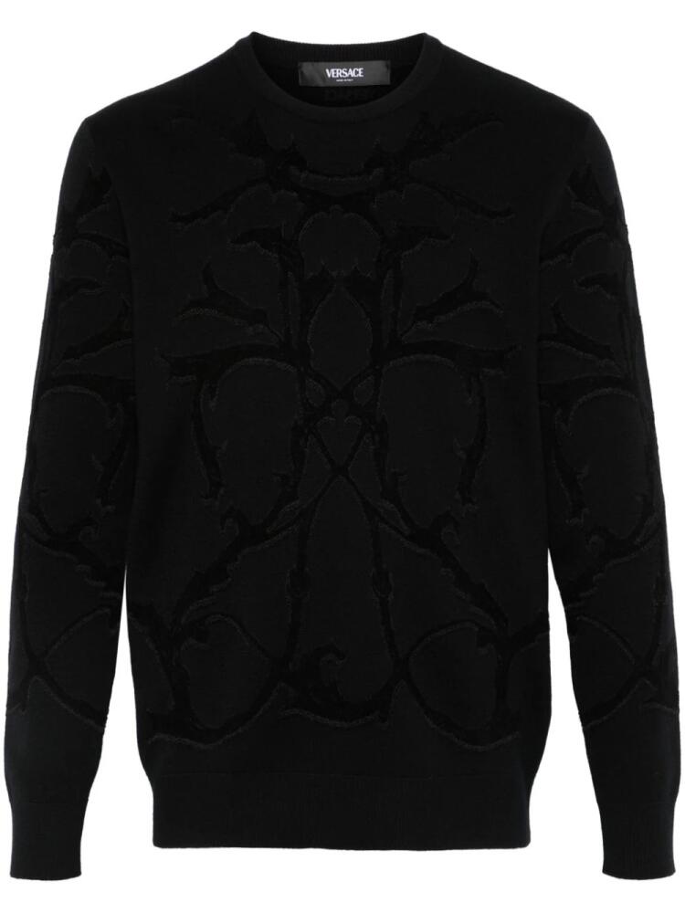 Versace Acanthus Leaves-jacquard sweater - Black Cover