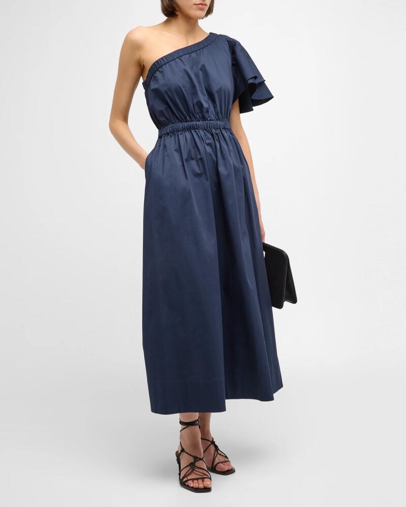 Cynthia Rowley One-Shoulder Cotton Midi Dress Cover