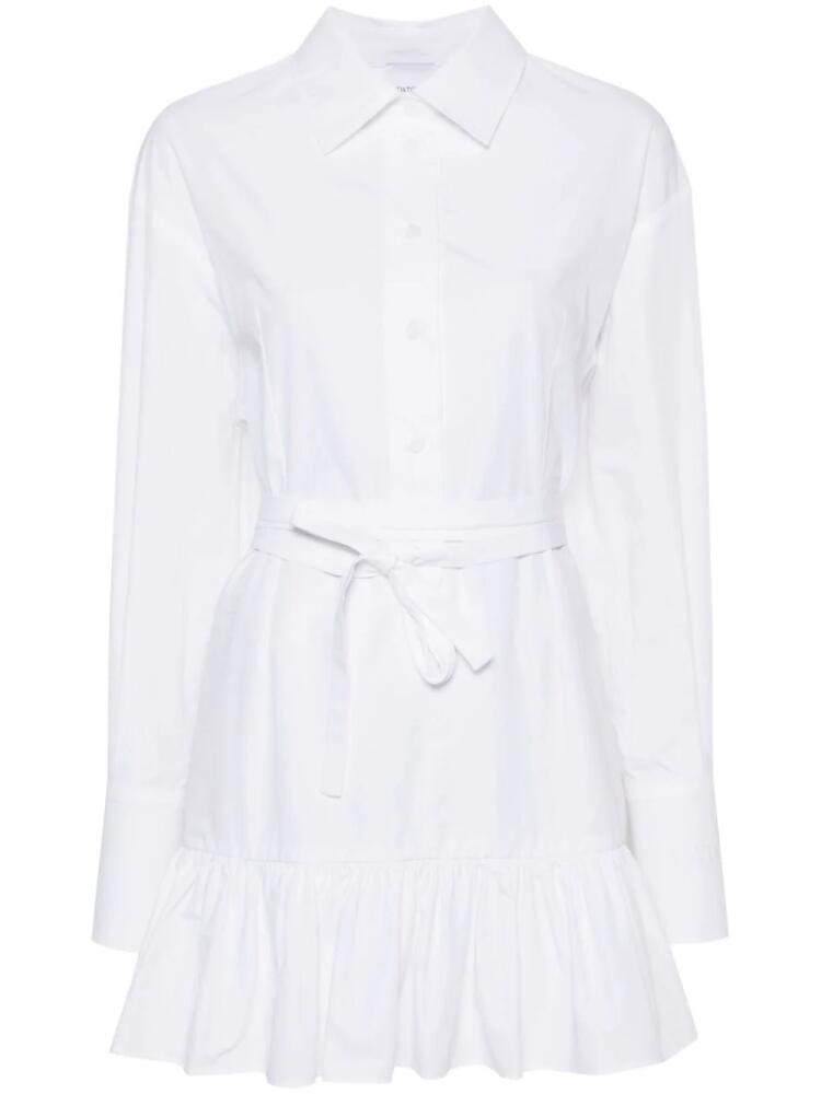 Patou ruffled mini shirtdress - White Cover