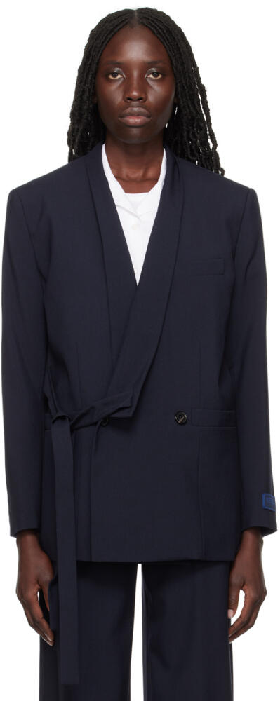 Kenzo Navy Wrap Blazer Cover