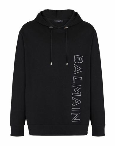 Balmain Man Sweatshirt Black Cotton Cover