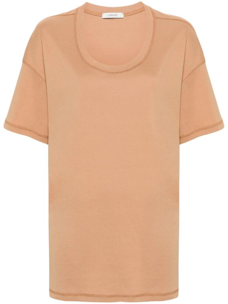 LEMAIRE seam-detailing T-shirt - Neutrals Cover