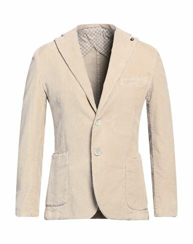 Barbati Man Blazer Beige Cotton, Elastane Cover